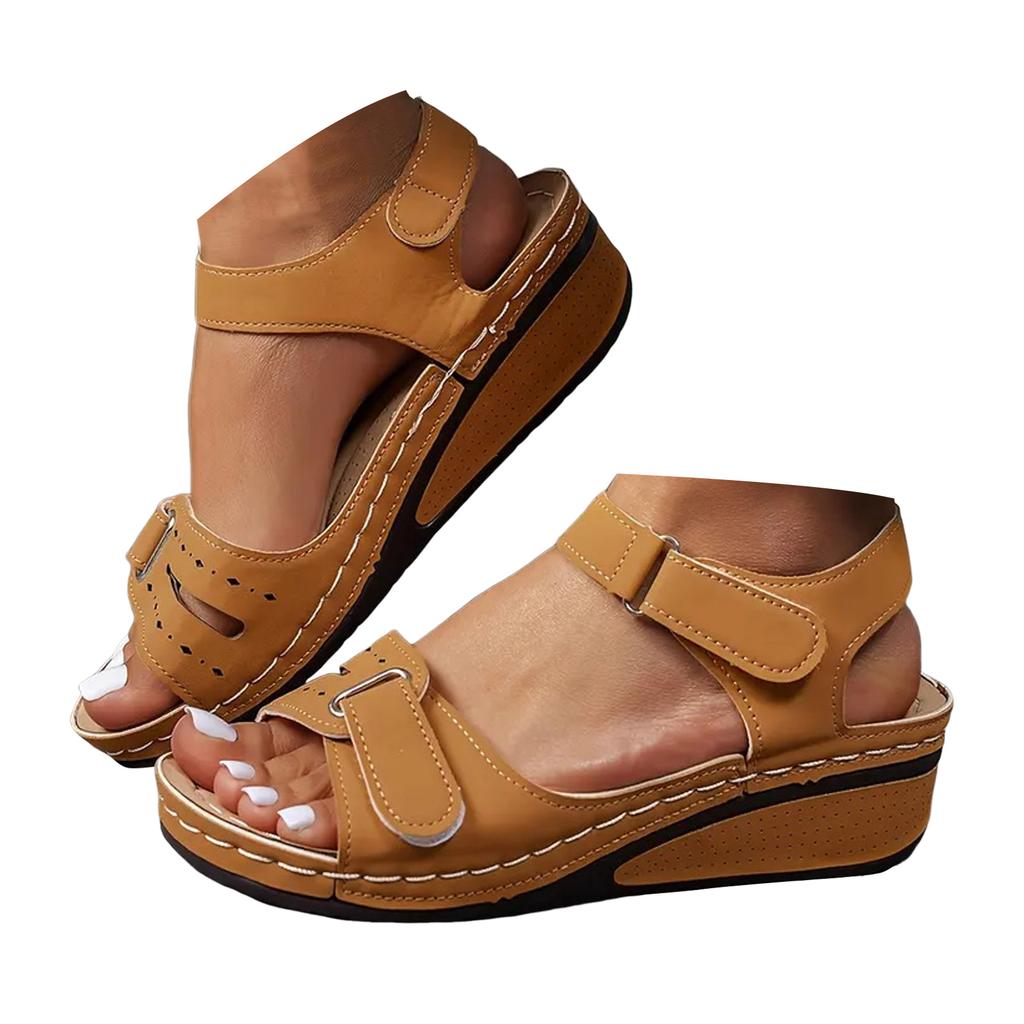 Women'S Sandals Size 12 Sleeve Foot A Word Comfortable Fish Mouth Sandals Retro Women Sandals Shoes Big Size Shoes For Woman