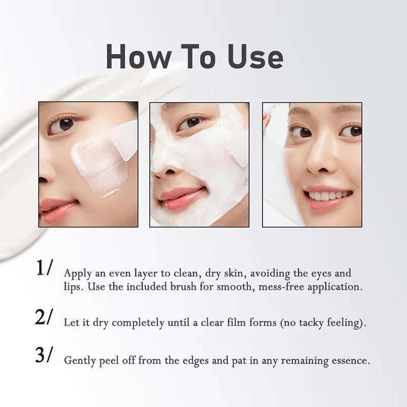 PDRN Wrapping Mask Collagen Peptide Peel Off Sleeping Mask with Brush Improve Skin Texture Overnight Skincare Mask