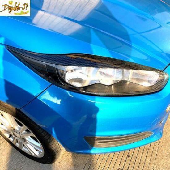 For 2013-2017 Ford Fiesta MK6.5 CB Look Front Headlight Eyelid Eyebrow Trim
