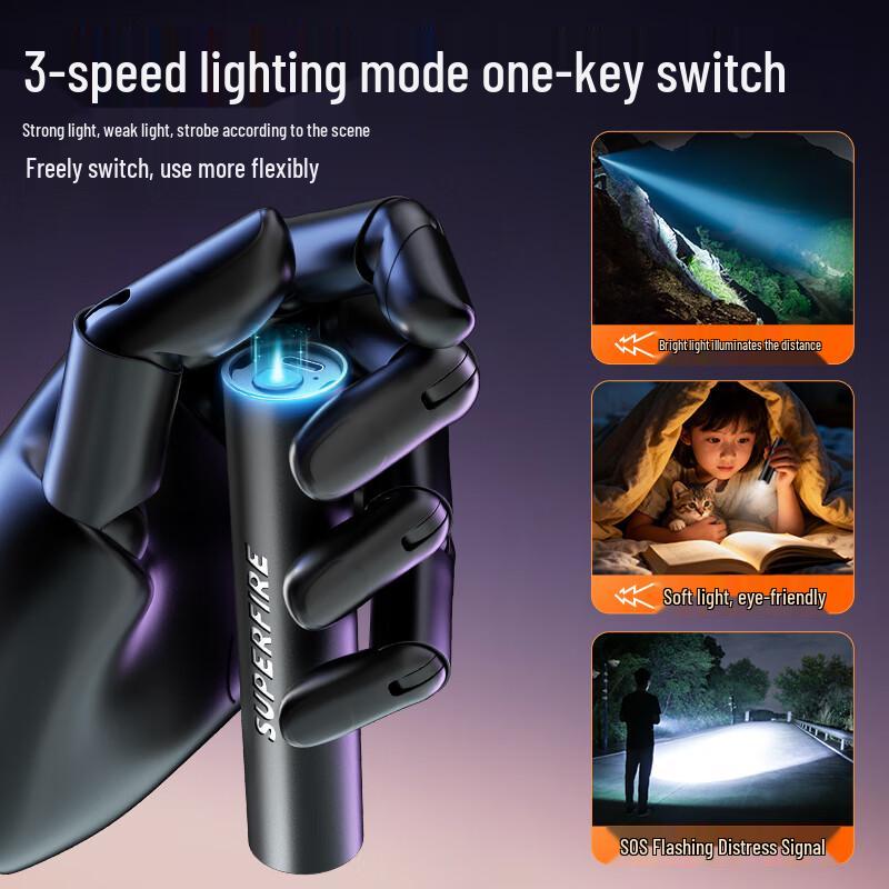 SupFire RX03 Mini Rechargeable LED Flashlight