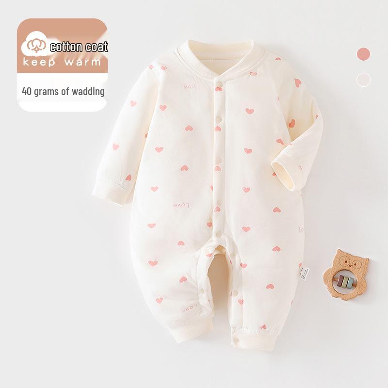 A-Class Baby Romper: Warm, Padded Spring/Autumn Cotton Jumper for Newborns Boys & Girls