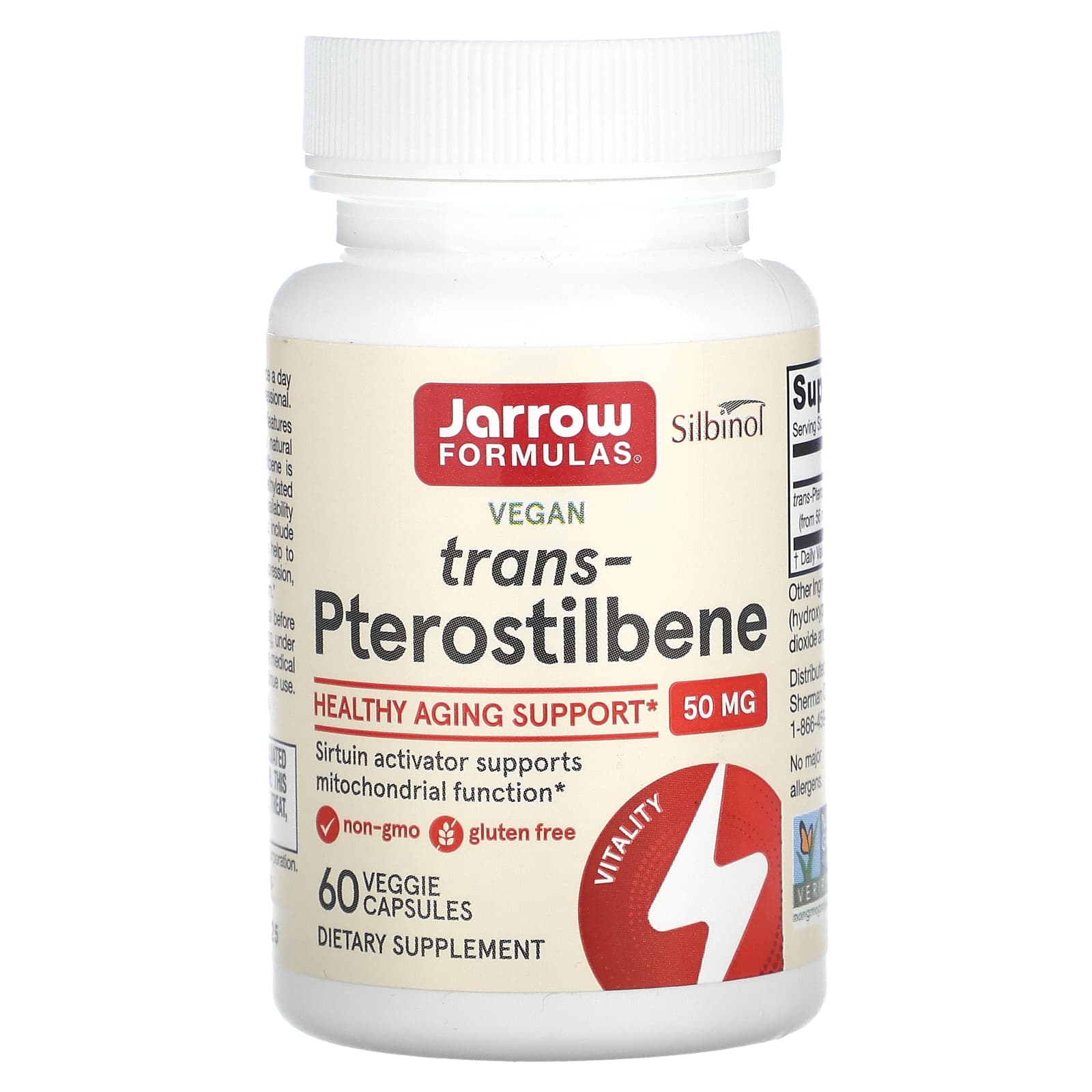 

Trans-Pterostilbene, 50Mg, 60 Veggie Caps