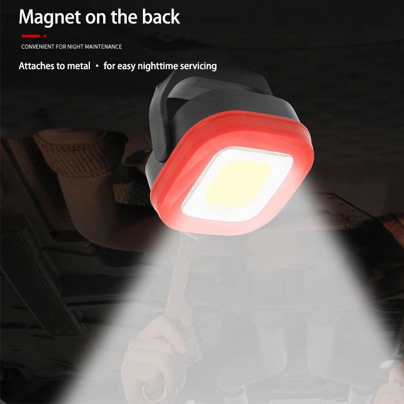 COB LED Emergency Work Light Portable Flashlight 4 Lighting Modes 2400mAh Rechargeable Outdoor Waterproof Tent Lamp With Magneti