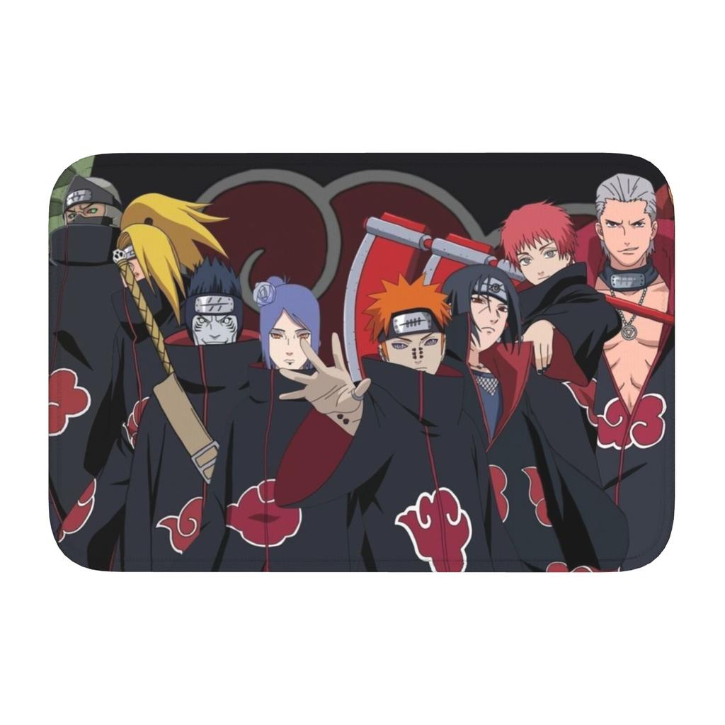 Custom Anime N-Narutoes Doormat Non-Slip Entrance Welcome Kitchen Bathroom Floor Door Mat Toilet Living Room Carpet Rug