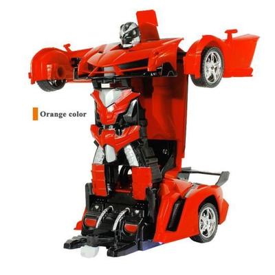 Voiture De Sport Et Robot Transformable 2 En 1 - Orange - RC Télécommandée