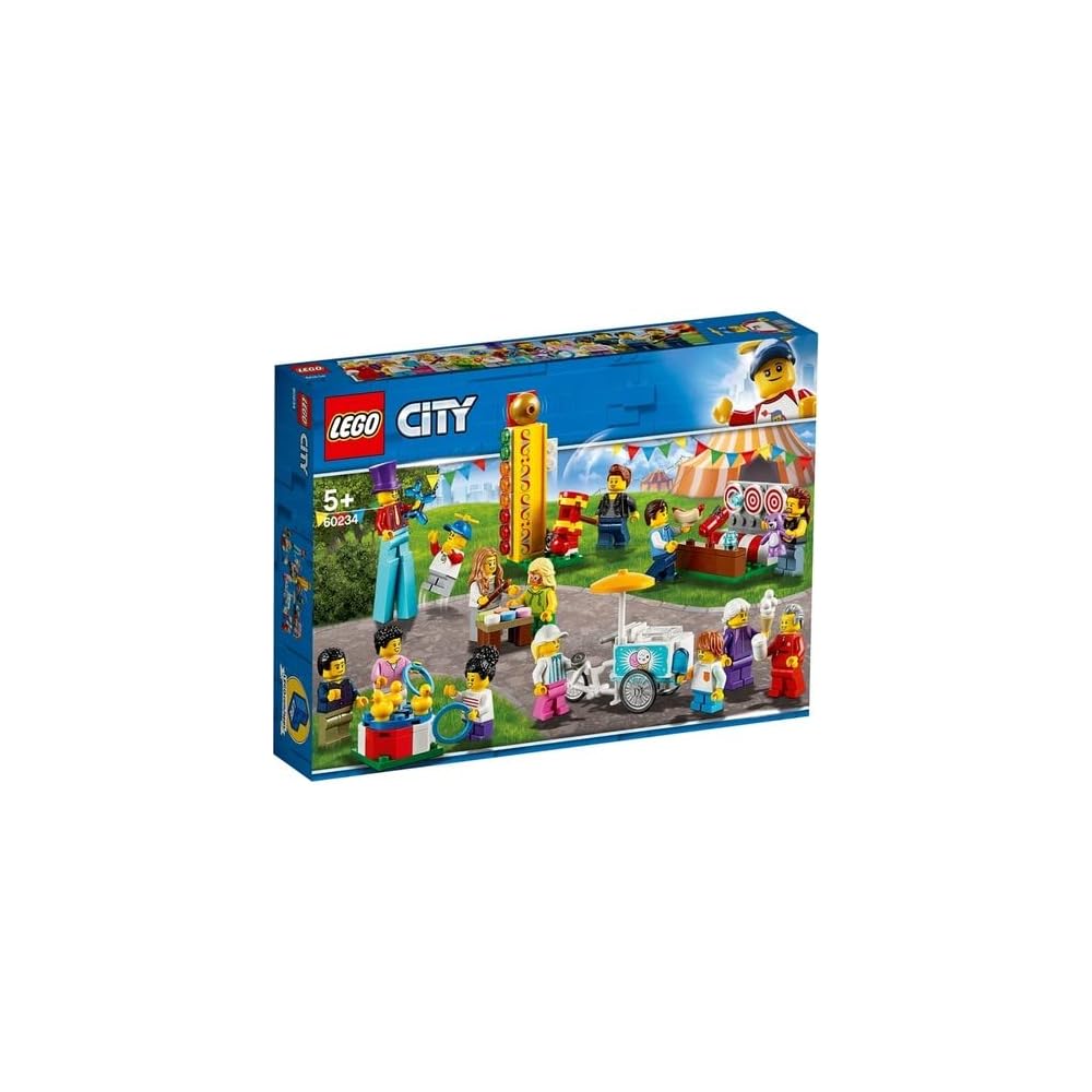 LEGO City Mini Figure Set Fun Festival 60234 Building Blocks Toy for Boys with Car
