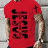 Loose Men T-shirt Summer Jesus The Way The Truth The Life Print T Shirt Christian Bible  Retro Design Men Street Tee Clothing