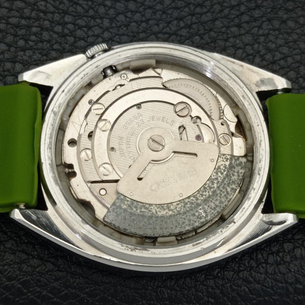 JAPAN VINTAGE SEIKO 5 AUTOMATIC 6349A MENS GREEN COLOR DIAL WATCH a702330-5 R124-a702330