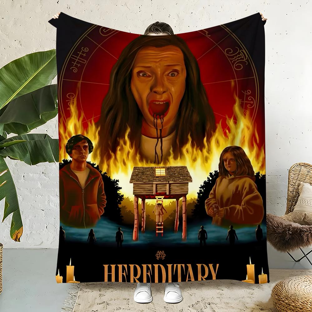 Movie H-Hereditary Throw  Flannel Throw Blanket,Bed Home Office Nap Blanket Travel,Camping,Picnic Blanket Soft Decor