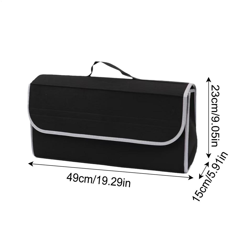 

Trunk Organizer For Car Felt Cargo Bag Multifunctional Utility Tote Large Capacity Storage Container For Women Men чорний