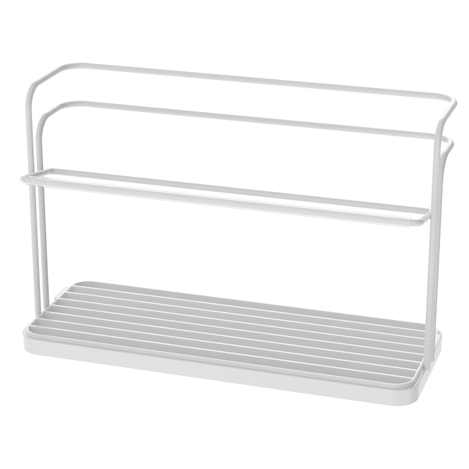 

Подставка для сушки чашек, поддон для слива бутылок, органайзер, полка для кухни, бытовая, 2 слоя, подставка для стеклянных чашек, сушилка, многофункциональная белый