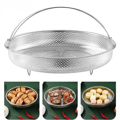 Stainless Steel Steaming Rack, Steamed Buns, Steamer, Household Steaming , Fruit Washing Filter With Portable Steamer