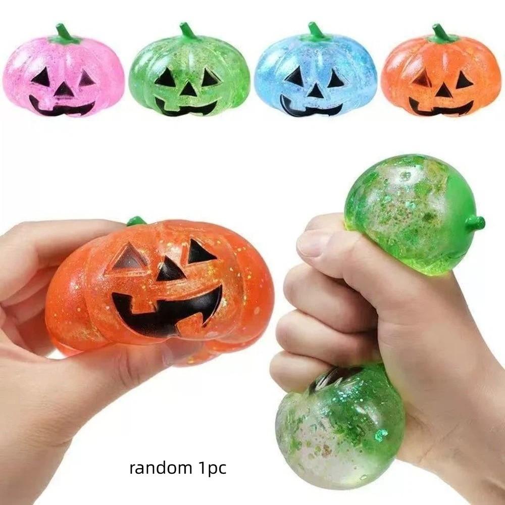 Halloween Themed Pumpkin Squeeze Toy Maltose Slow Rising Fidget Sensory Toy  for Halloween Gift random 1pc