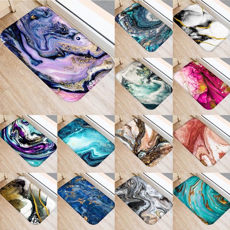 

1 шт. 40*60 см, противоскользящий замшевый ковер с рисунком в виде каменной полосы и мрамора, коврик для двери, коврик для двери, коврик для улицы, кухни, гостиной, ковер 48269