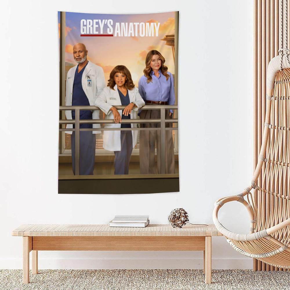 Classic Tv GGreys Anatomy Tapestry Microfiber Wall Hanging For Bedroom Living Room Decor Outdoor Festival Garden Bar Background