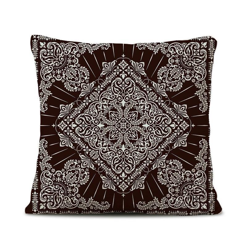 Retro Persian Style Turkish Waist Pillow, Luxury Ethnic Palace Style B&B Hotel Model Room Decoration Sofa Pillow