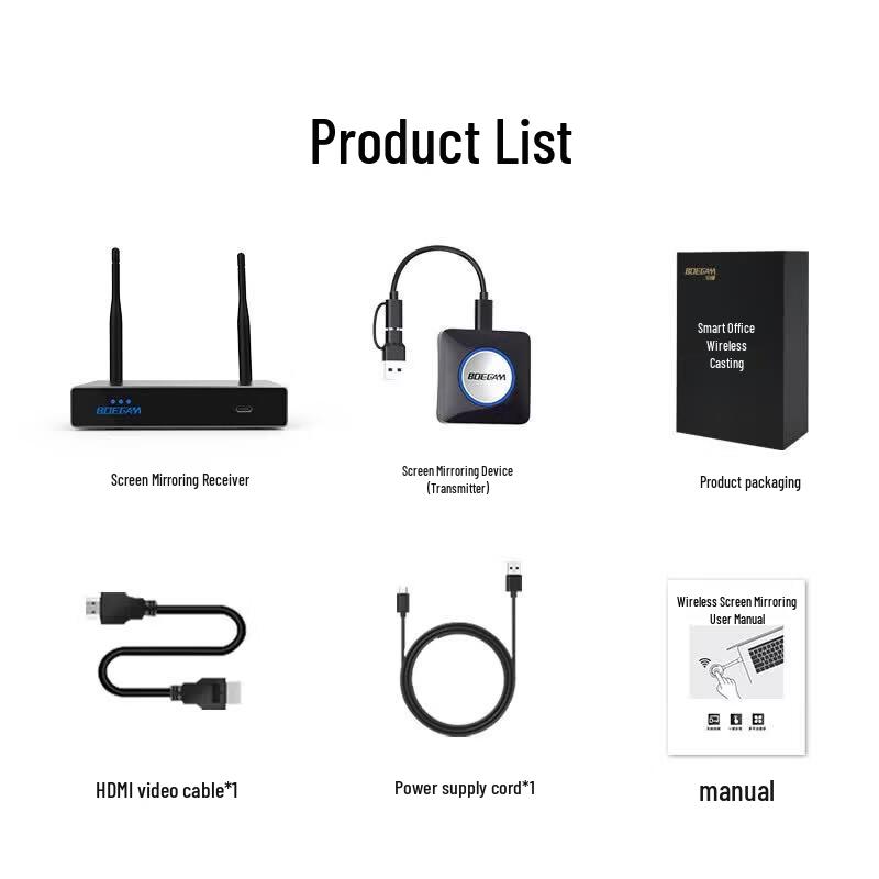 BOEGAM BGCM401 HDMI Wireless Screen Mirroring Device (CN Version)