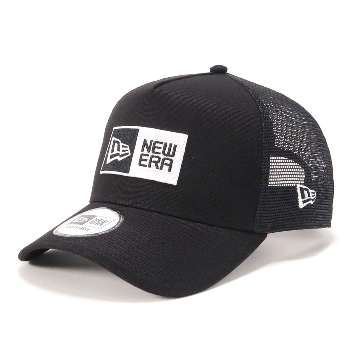 

New Era Trucker Mesh Cap with Box Free Size 940AF TR BOXLOGO BLK Size 25J 9FORTYA-Frame Logo, Black, WHI,