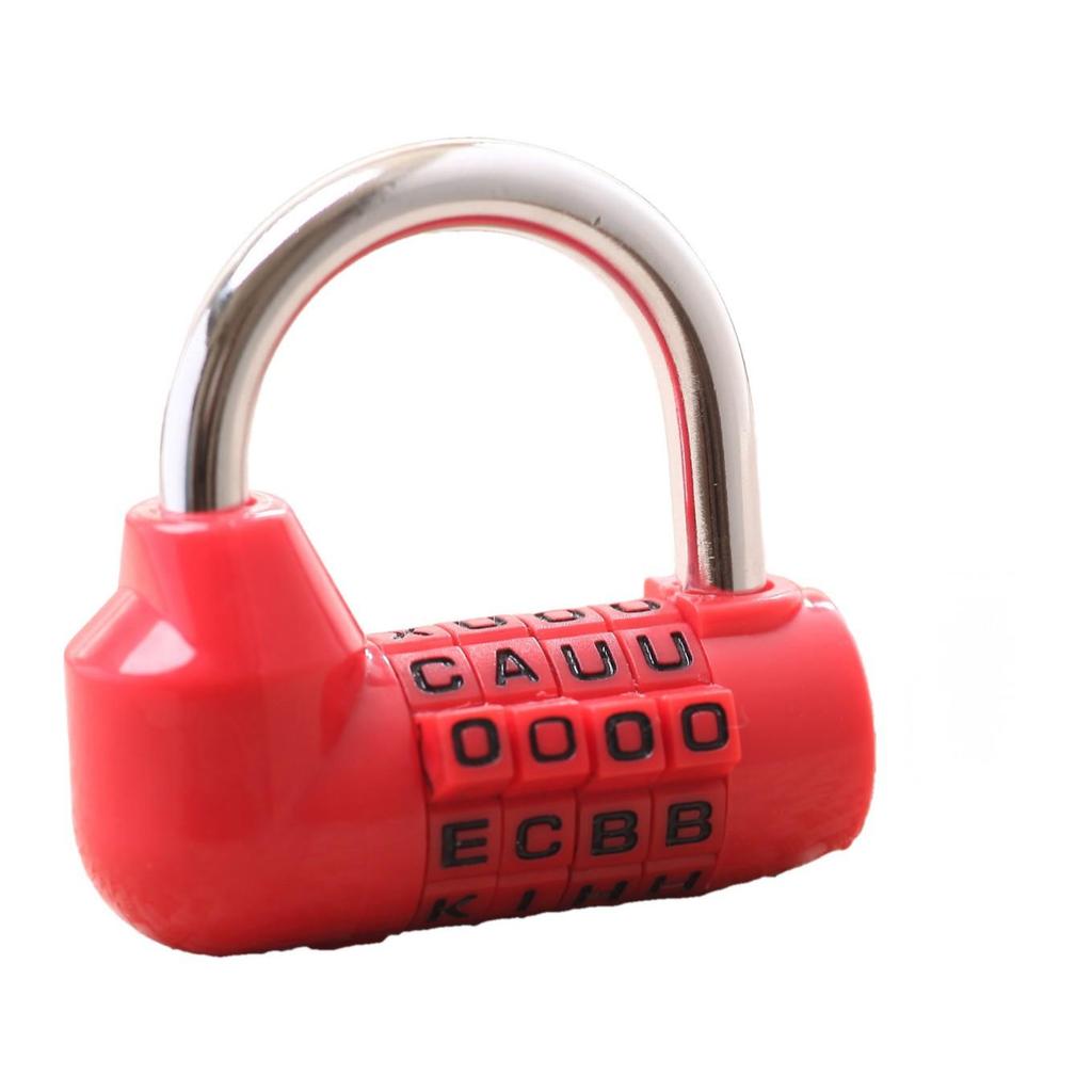 U-Shaped Keyless Combination Lock: Anti-Theft Portable Padlock with English Letter Code for Dormitory Lockers