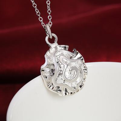 925 Sterling Silber Rose Halskette Hochzeit Modeschmuck