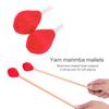1 Pair Yarn Head Keyboard Marimba Mallets with Smooth Handles for Intermediate Player