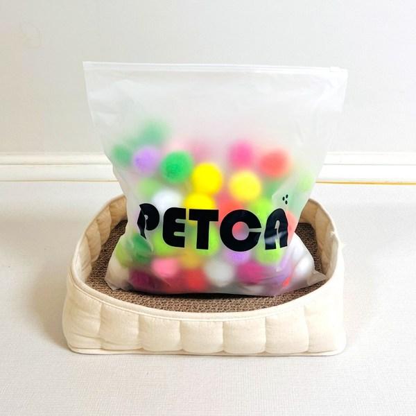 Petka hračka pro kočky vlněná kulička 100P 4cm 1 balení, náhodná barva