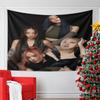 "Chic Quartet in Dark Stylish Outfits" Pattern Wall Hanging Tapestry Decorative Tapestry Home Decor for Bedroom and Living Room