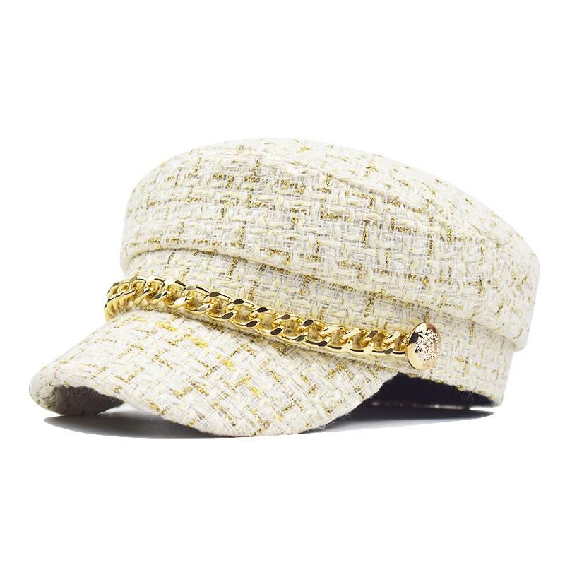 Women Yacht Captain Sailor Hat Woollen Newsboy Cabbie Baker Boy Peaked Beret Cap