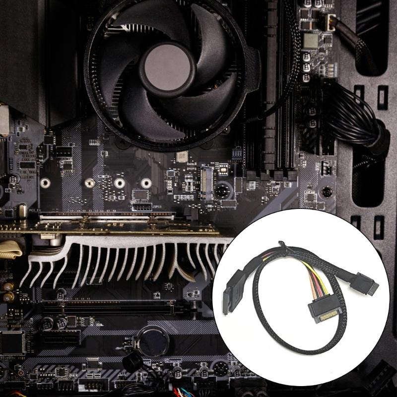 50cm Oculink PCIe SFF8611 Male To SFF8639 Female U3 Hard Drive Cable for NVMe and PCIe