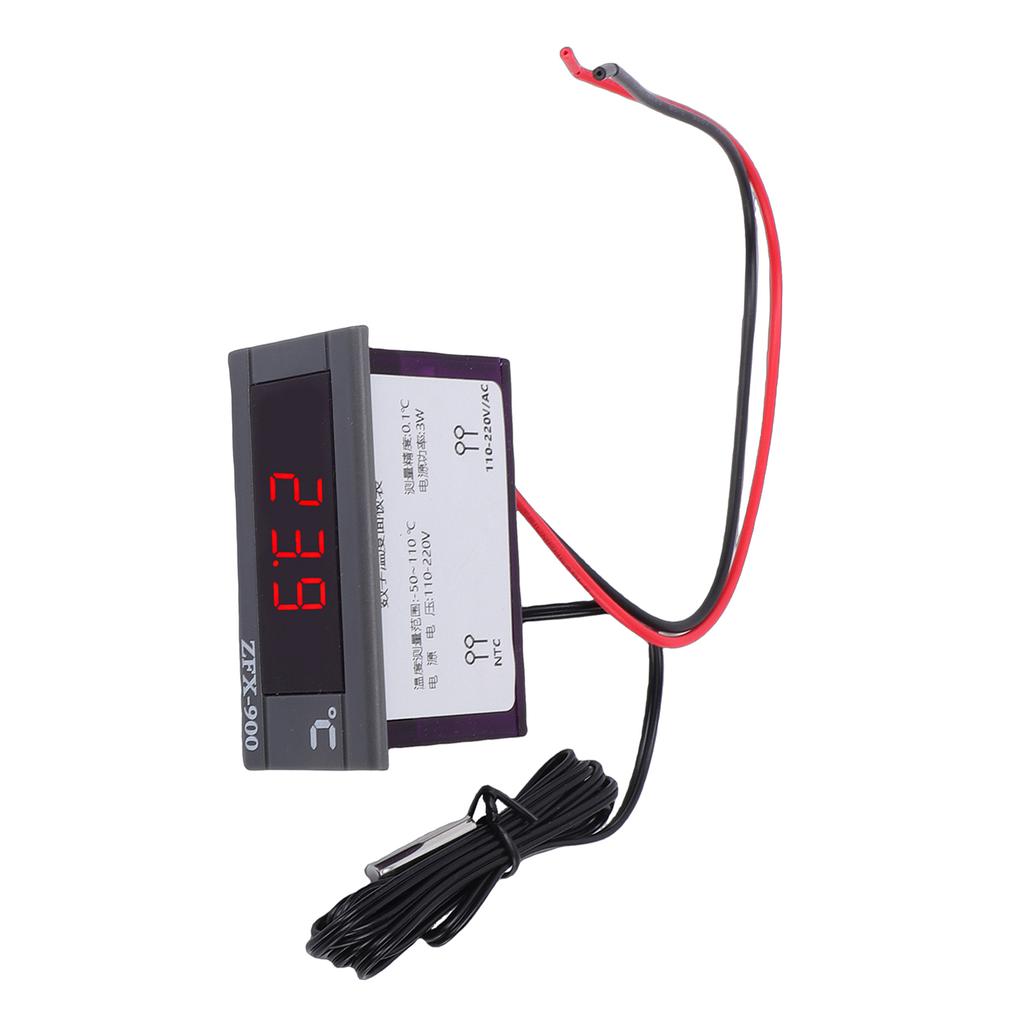 Digitales Temperaturmessgerät, LED-Temperaturanzeige mit einem Bereich von -50 bis 110 Grad Celsius für Kühlschrank und Vitrine