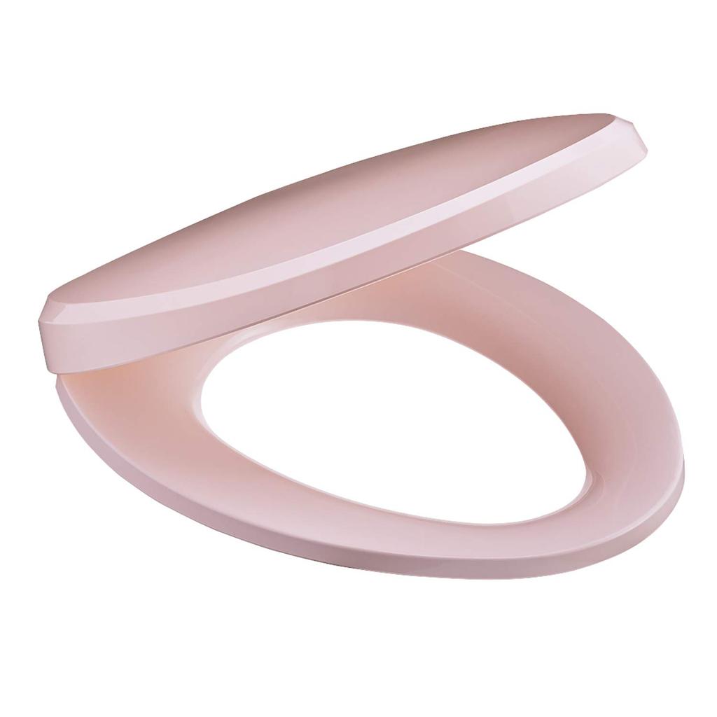 SANEI (ehemals Sanei Armaturenherstellung) Standard-Toilettensitz, Vorne abgerundet, Mit Absenkautomatik, Einfache Montage, Ein-Knopf-Abnahme, Rosa, PW9032-P