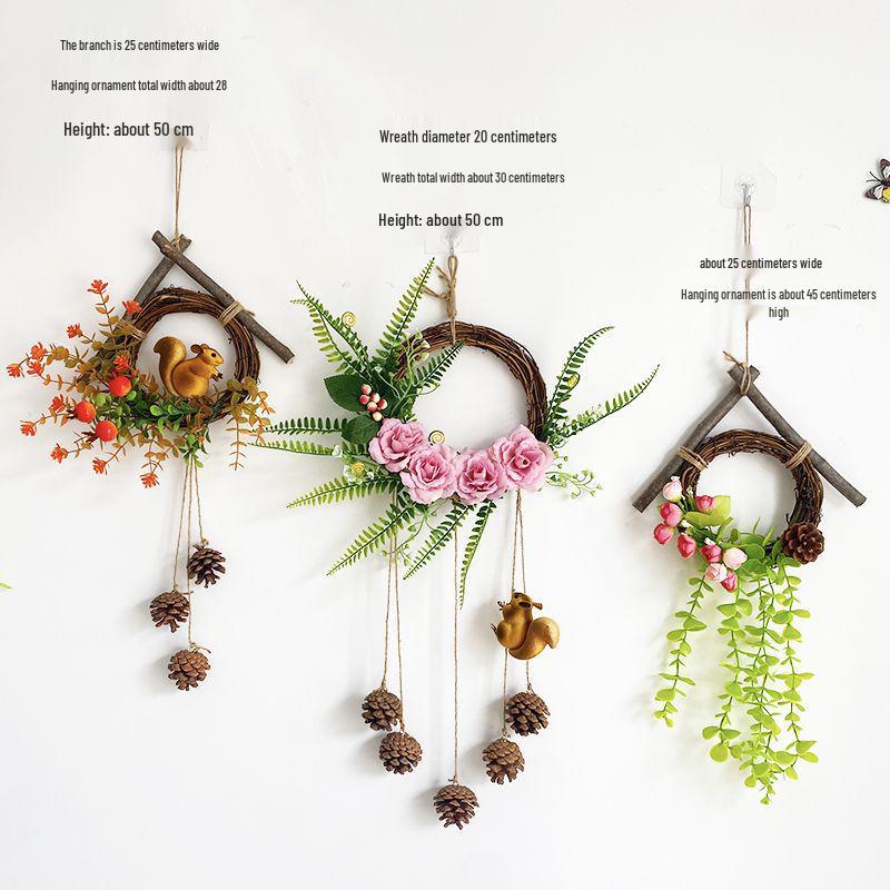 Artificial Flower Wreath for Wall, Door, and Indoor Decor - Creative Home Ornament for Living Room and Bedroom