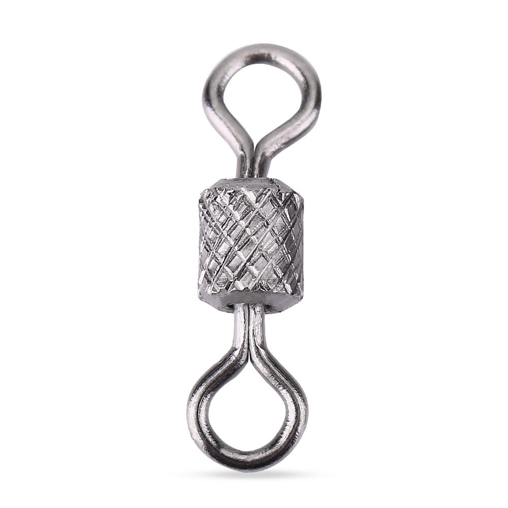 100 szt. Wysokiej Wytrzymałości Miedziane Krętliki Baryłkowe z Pierścieniem Obrotowym Akcesorium Wędkarskie (2 #)