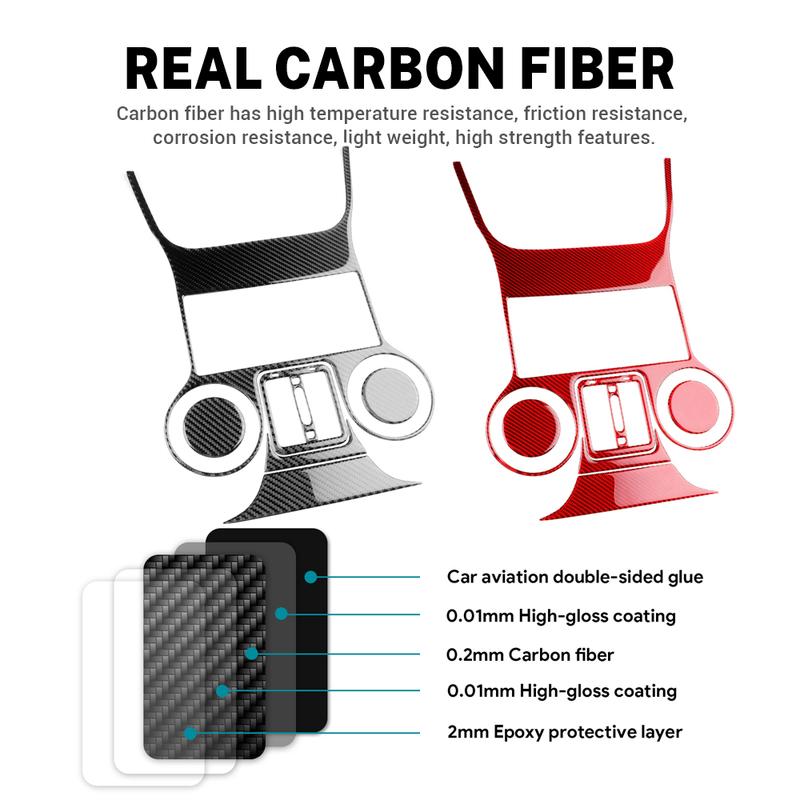 Real Soft Carbon Fiber For Jeep Wrangler JK JKU 2011 2012 2013 2014 2015 2016 2017 LHD RHD Center Console Frame Trim Sticker