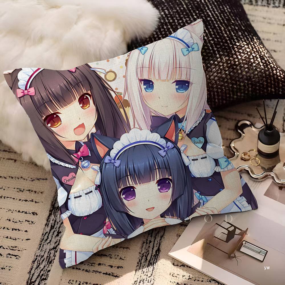 

Cute Anime N-Nekopara Pillow Gift Home Office Decoration Pillow Bedroom Sofa Car Cushion CoverPillow Case 30cmx30cm