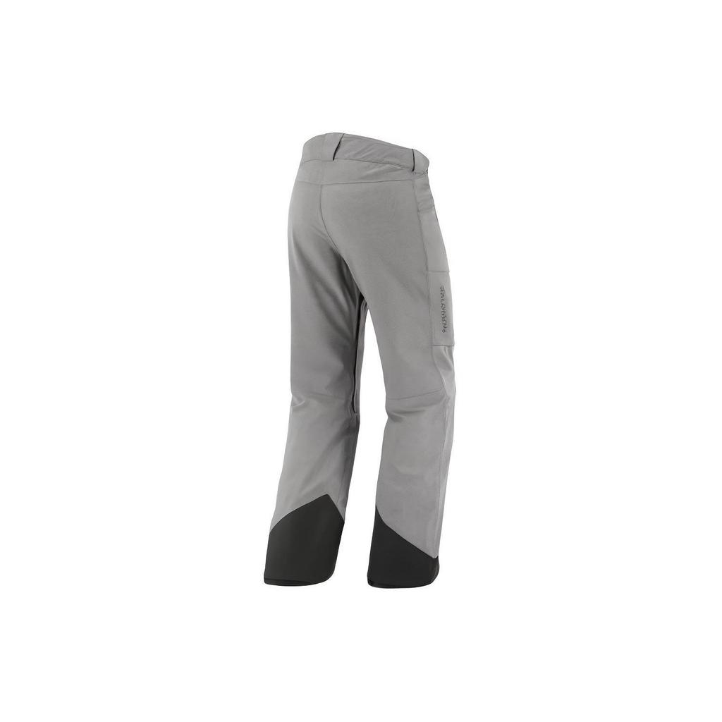 SALOMON Solid Color Zipper Fly Mid Waist Slim Fit Straight Leg Casual Pants Men Bottoms Gray C21514
