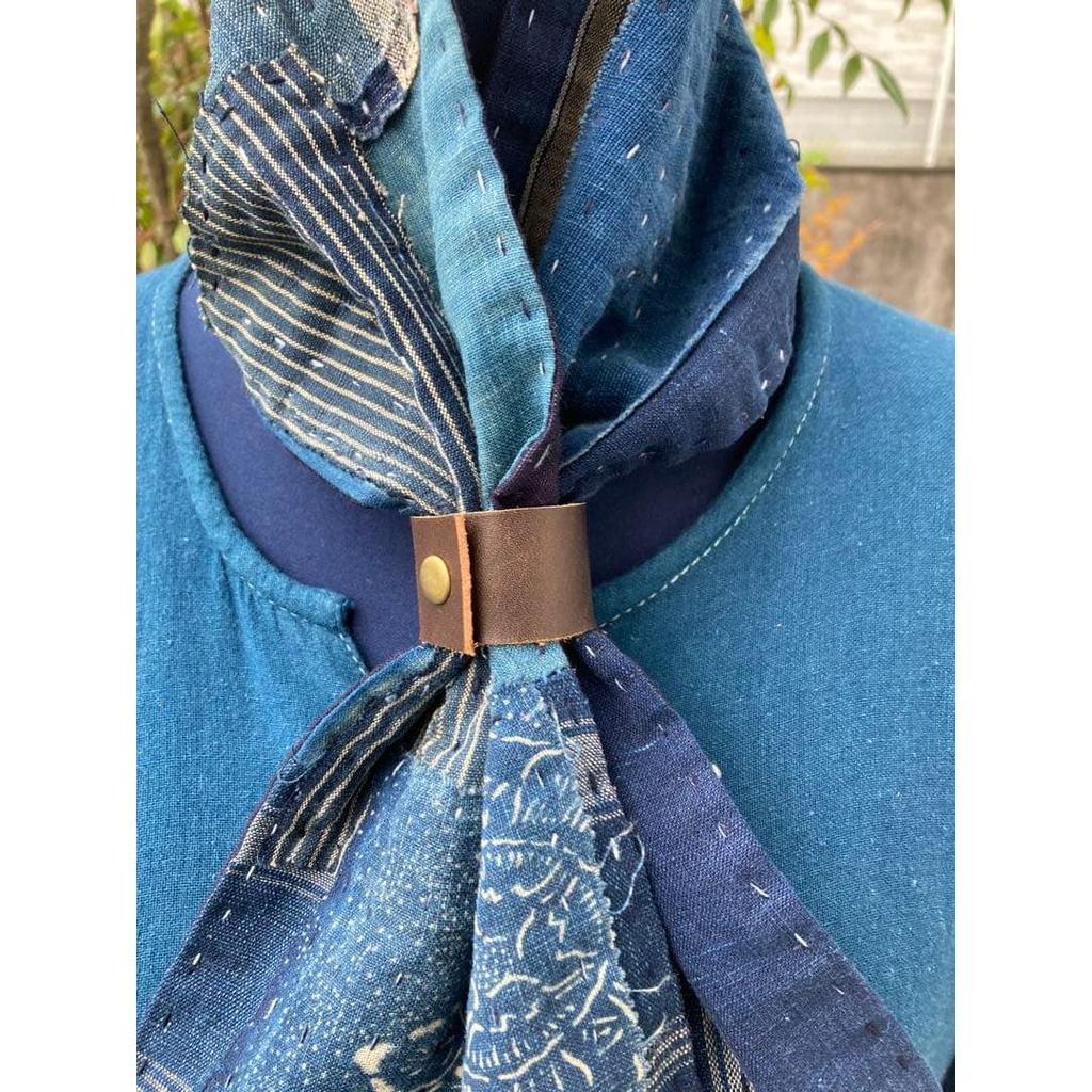 Used B61 Boro Stole Old Cloth Remake Indigo Dye Patchwork Sewing Sashiko