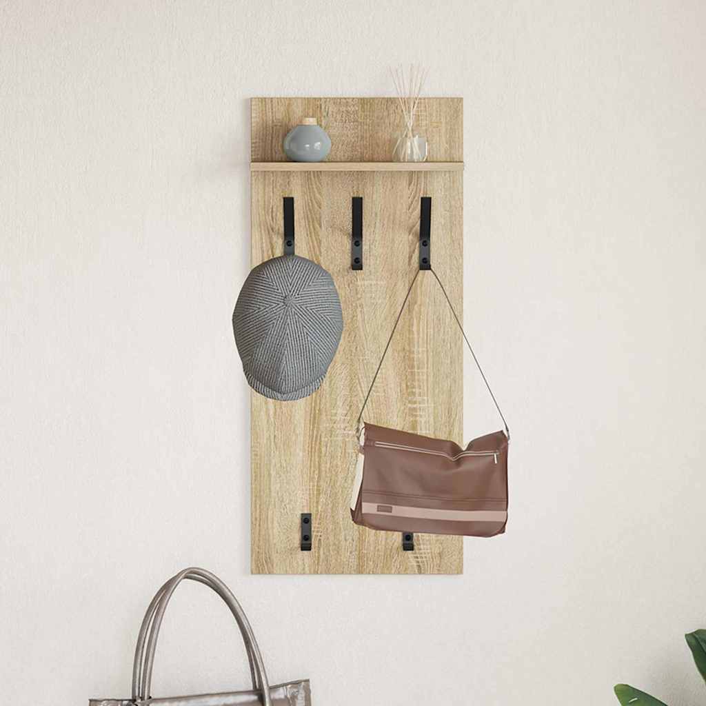 Wall Mounted Nightstand Sonoma Oak 40 x 10 x 90 cm