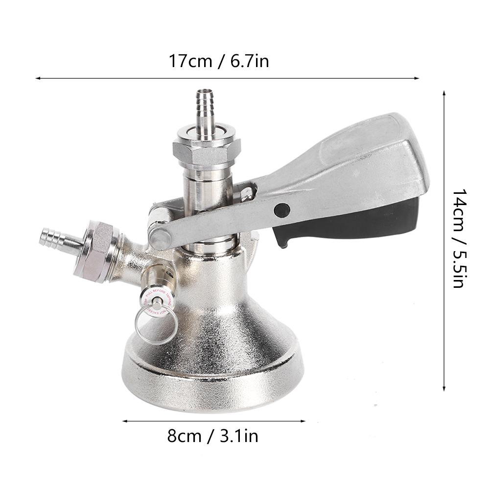 Stainless Steel G Type Keg Coupler Beer Dispenser Connector Dispensing Equipment for Beer Keg