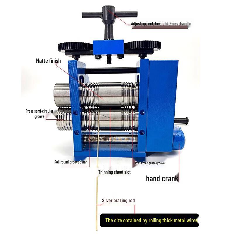 De Qi Er Manual Jewelry Rolling Mill CN plug (adapter included)