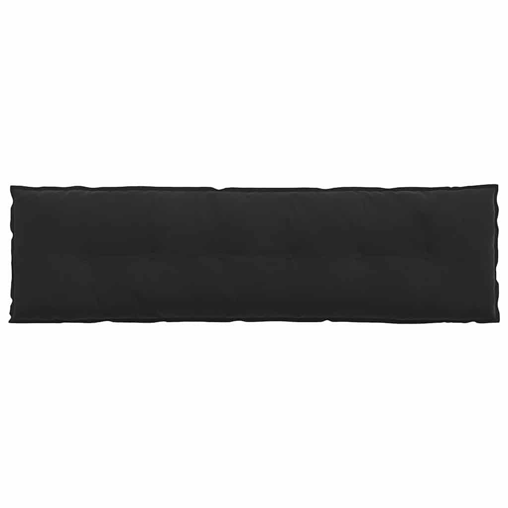 Back Pillow Black 180 x 50 cm Cord Fabric