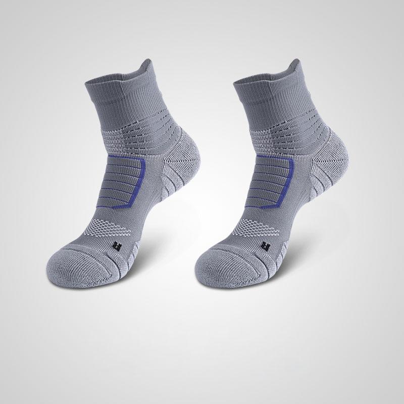 Men's Elite Mid-Calf Basketball Socks: Thick Terry, Sweat-Absorbent, Breathable, Anti-Slip