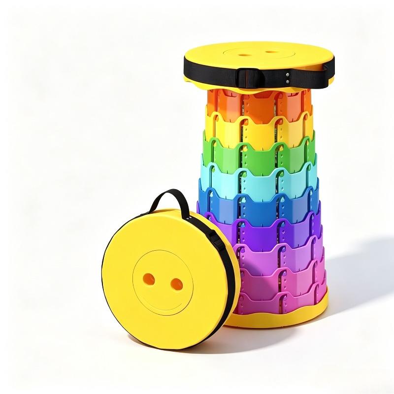 Outdoor Portable Folding Stool,lightweight,with Telescopic and Retractable Designs,suitable for Fishing,hiking and Barbecuing