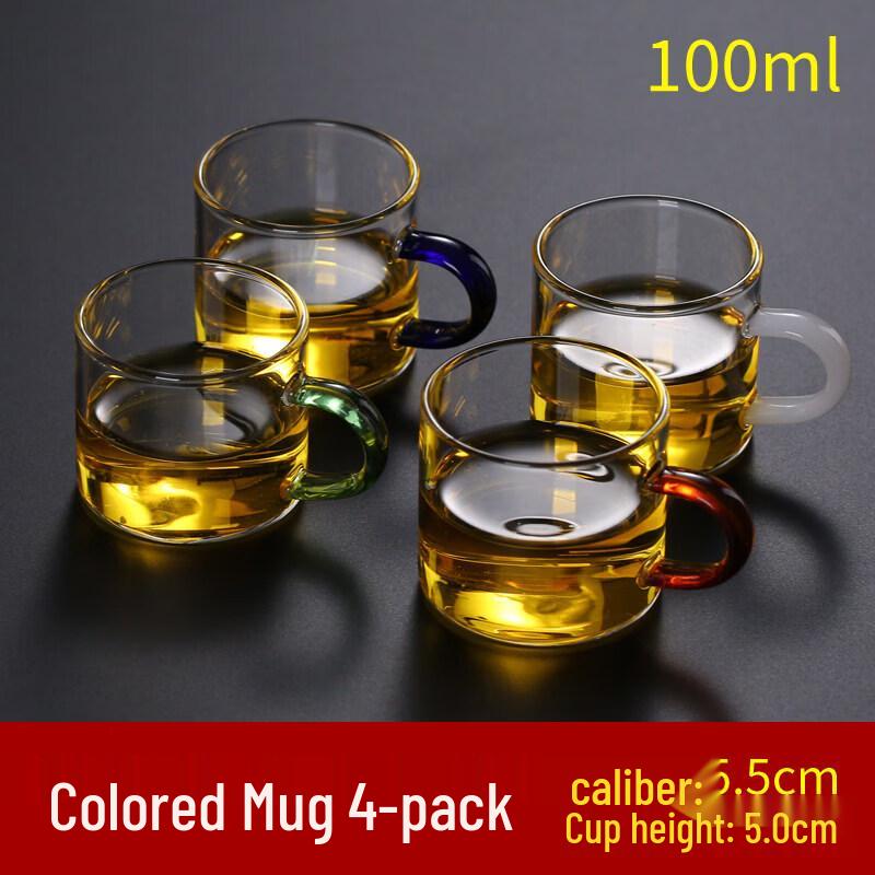 Heat-Resistant Transparent Glass Kung Fu Tea Master Cups - Set of 6