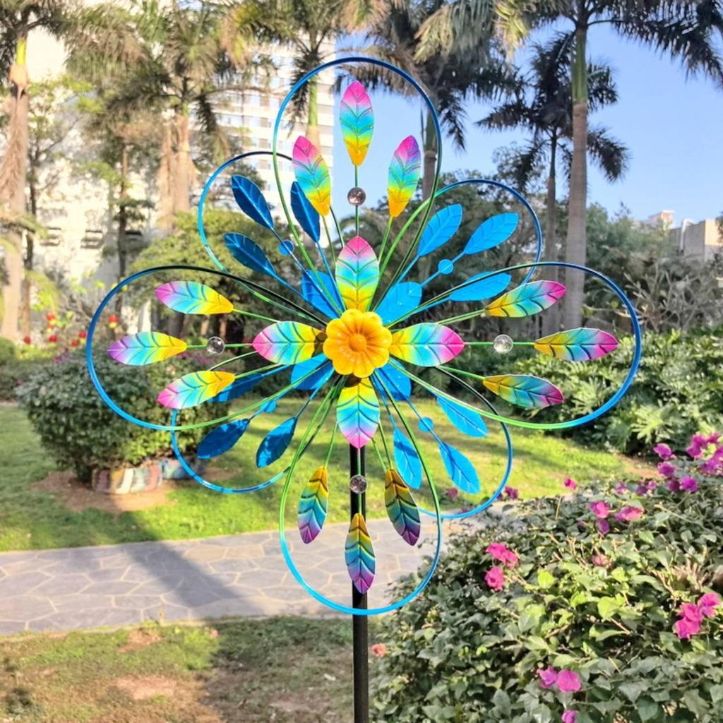Colorful Flower Pinwheel Gradient Color Wind Artistic Design