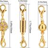 12pcs New Gold & Silver Magnet Connector Clasp Lobster Clasp DIY Clasps Jewelry Clasps Couple Necklaces