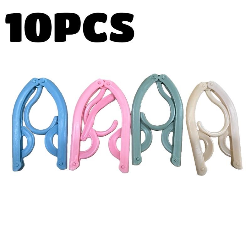 20PCS Folding Clothes Hanger Travel Portable Clothes Hanging Rack Space Saving Home for Dress Pants Suit Student Dormitory