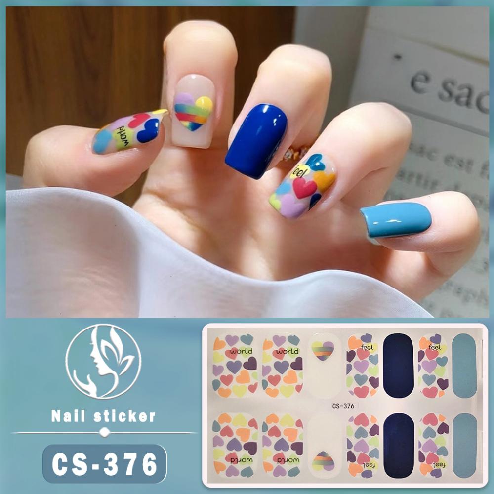 CS No-bake Gel Nail Polish Film Waterproof Full Sticker Chinese Style Panda Manicure Sticker Nail Sticker