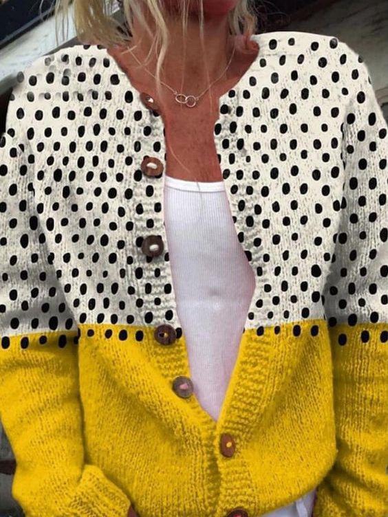 2025 Christmas Abstract Print Casual Imitation Wool Sweater