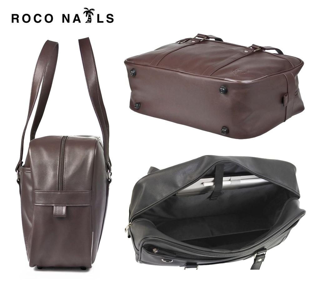 Faux High School Boston Fits A4 Large Capacity ROCO NAILSSchool Bag, Leather, Brown, Girl's Bag, Embossed, Files,
